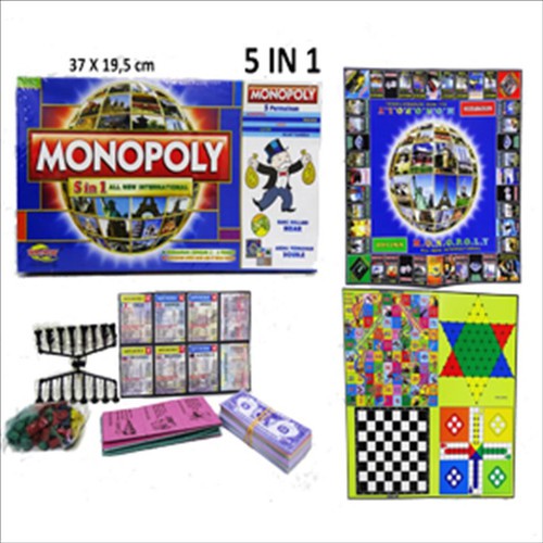 Monopoli 5 In 1 Mainan Anak - 7020