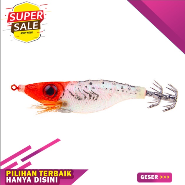 *Promo Murah* Umpan Udang Pancing Cumi Sotong Gurita Umpan Cumi warna Random 10g