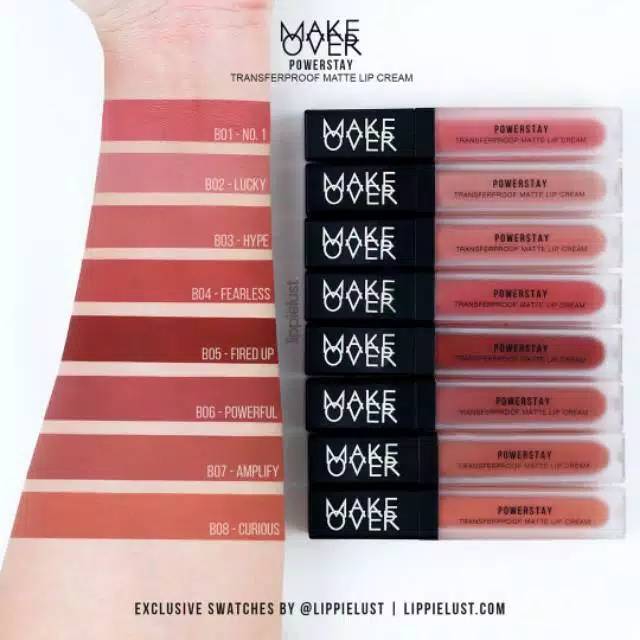 MAKE OVER POWERSTAY Transferproof matte lip cream