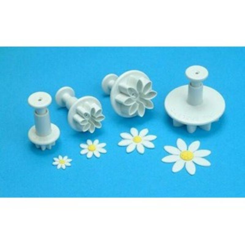 Plunger Daisy isi 4pcs / Cetakan Fondant Bunga / Cutter Bunga Daisy