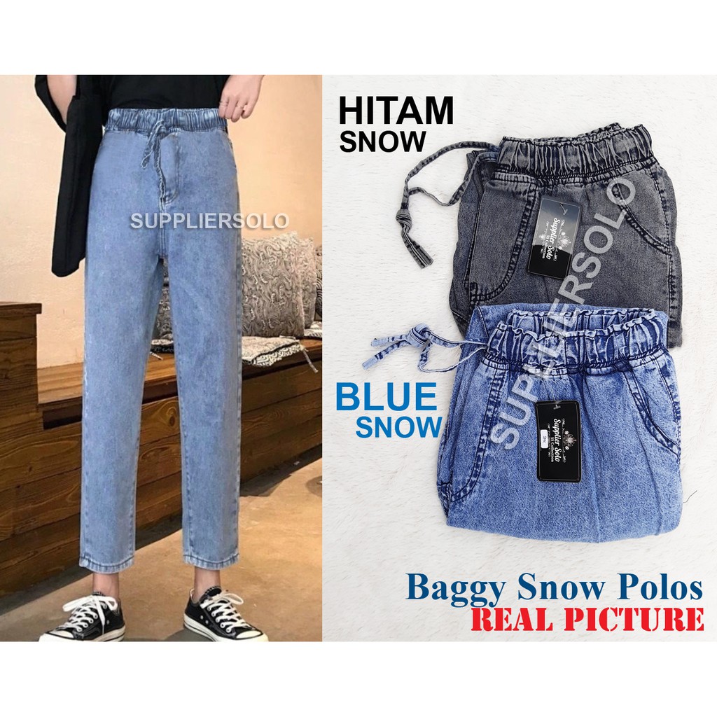 CELANA BAGGY JEANS POLOS BOYFIREND XL &amp; JUMBO XXL &amp; ULTRA 4L