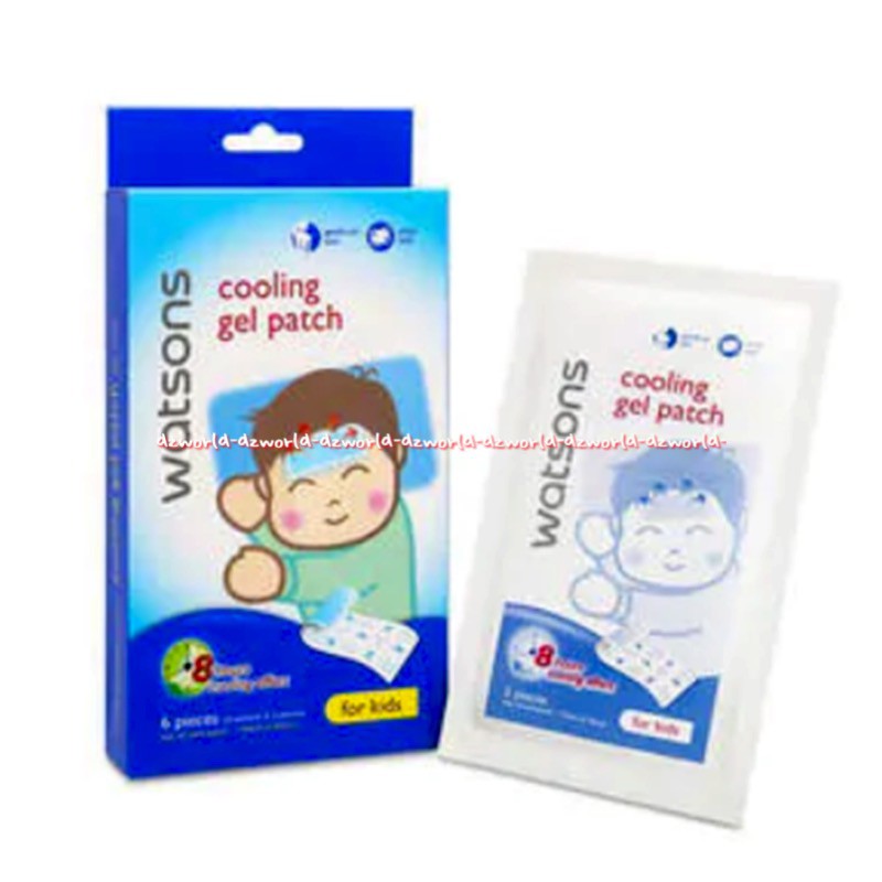 Watsons Cooling Gel Patch For Kids 8Hours Plester Pereda Demam 6pcs Anak Watson