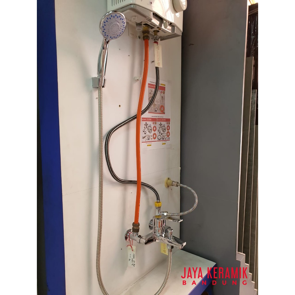 PAKET LENGKAP AKSESORIS WATER HEATER GAS MURAH/INSTALASI TANPA BOBOK