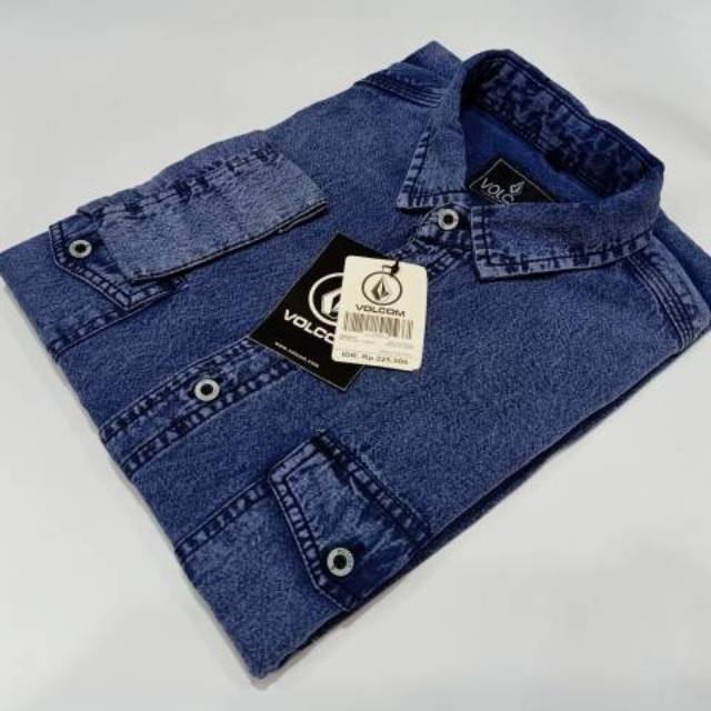 Kemeja jeans SNOW BLUE pria lengan panjang | kemeja levis pria lengan panjang | baju kemeja denim