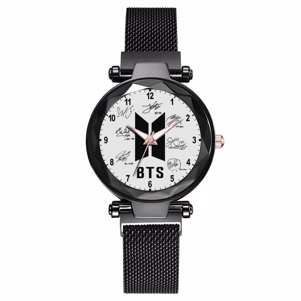 Jam Tangan Wanita Custom - KPOP BTS Free Box &amp; Batre Cadangan 1