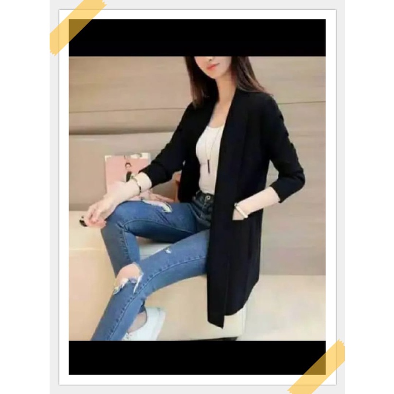 KARDIGAN WANITA POLOS KAOS SPANDEK ADEM LEMBUT/CARDIGAN/KARDI /LUARAN CEWE/OUTER OUTWEAR WANITA