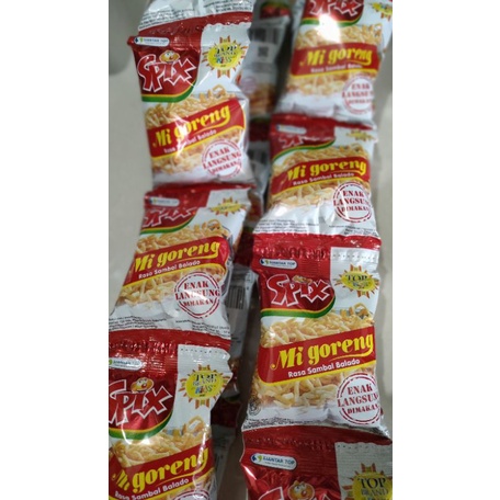 

mi goreng SPIX rasa sambal balado 1 pak isi 20 pcs