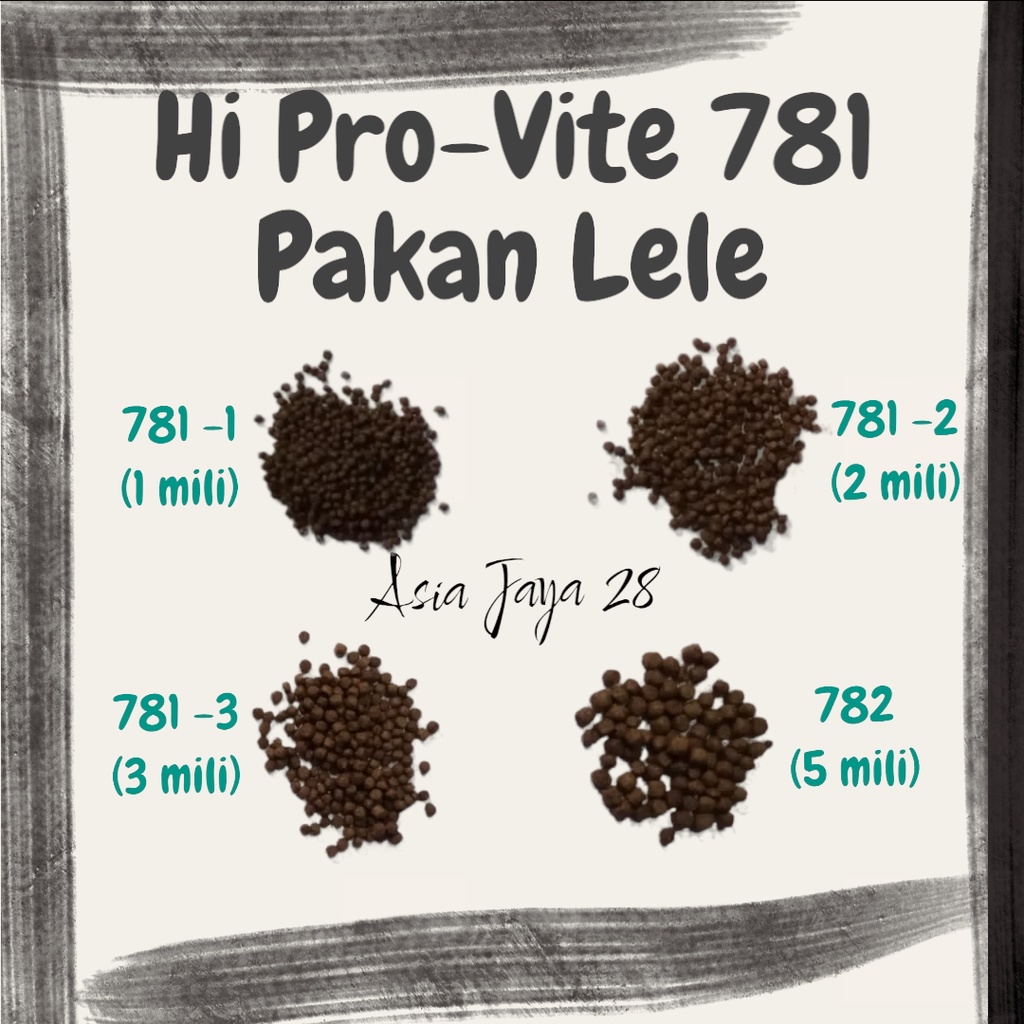 Repack 1 kg Pelet Ikan Lele Hi Provite 781 -1, 781 -2, 781 -3, 782