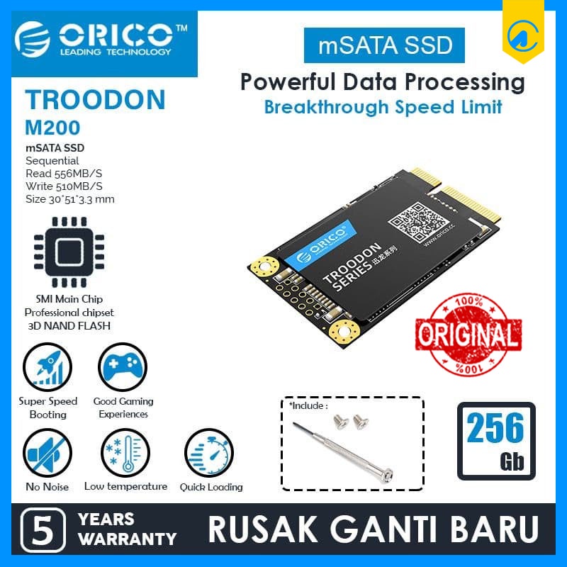 Orico M200 256GB mSATA SSD Troodon