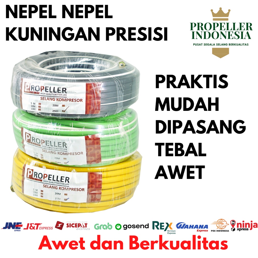 Selang Paket Kompresor Hitam 10M Selang Kompresor Angin Selang Kompresor Air