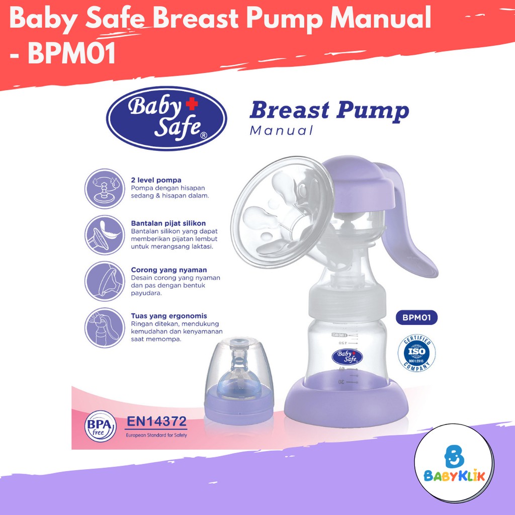 Baby Safe BPM01 Breast Pump Manual Pompa Asi Breastpump - Pompa Asi Manual Baby Safe - Babyklik