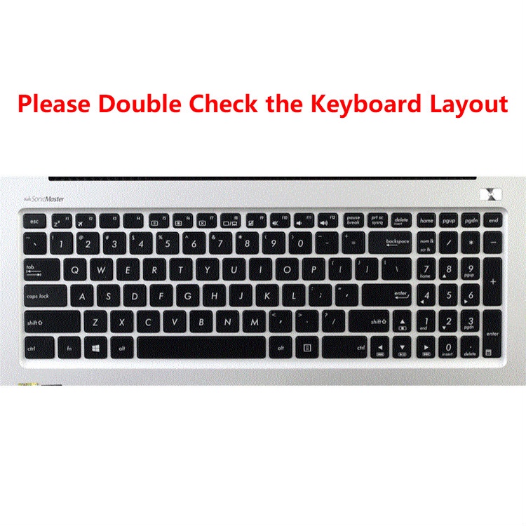 For 15.6 Inches ASUS A580UA7100  Soft Ultra-thin Silicone Laptop Keyboard Cover Protector