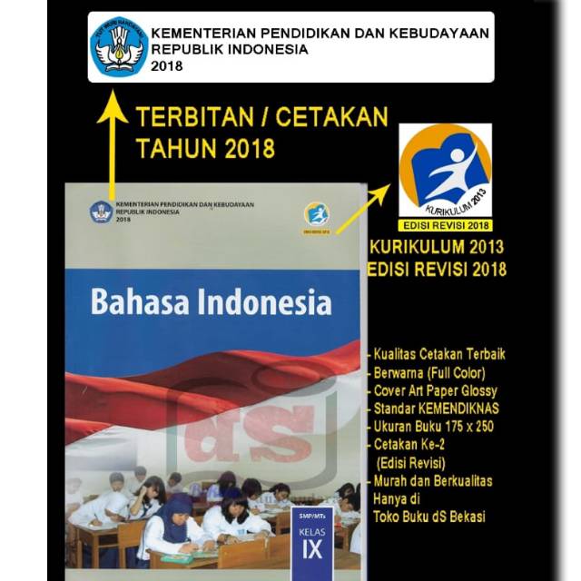 Buku Bahasa Indonesia Kelas 9 K2013 Edisi Revisi 2018 Shopee Indonesia