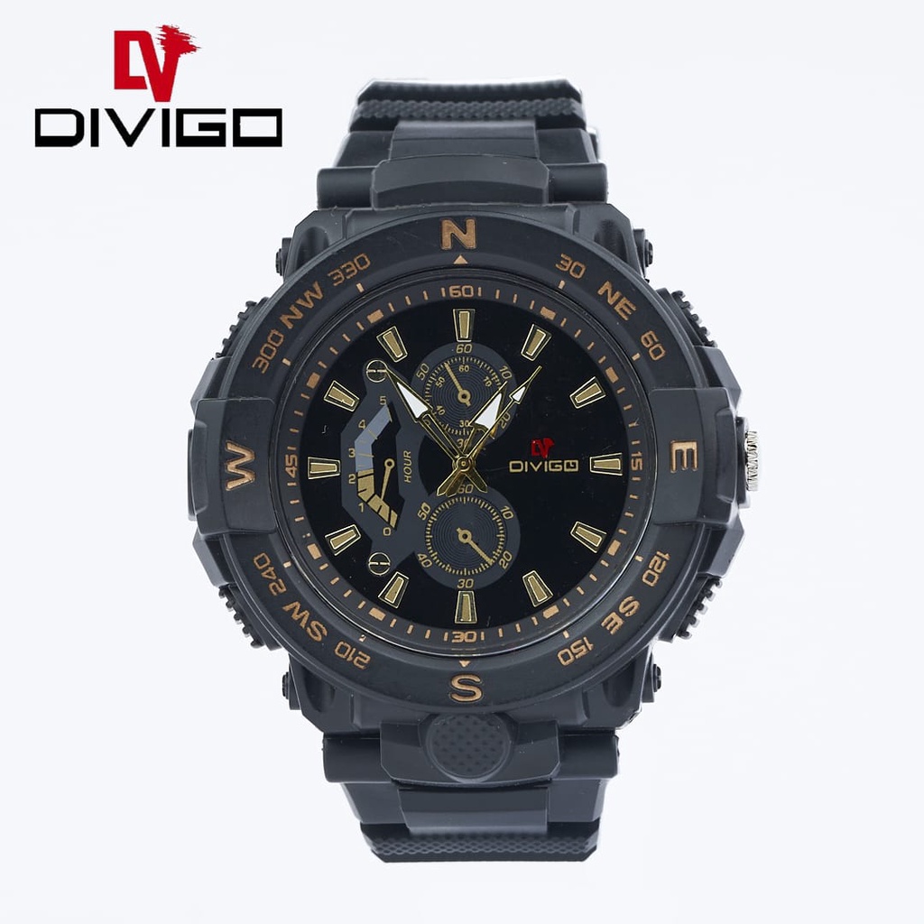 Beta0909 Jam Tangan Pria Divigo Analog Sport Strab Rubber Tahan Air W-74