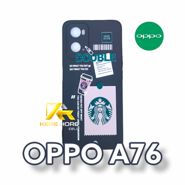 CASE OPPO A76 SQUARE EDGE SOFTCASE STARBUCKS OPPO A76