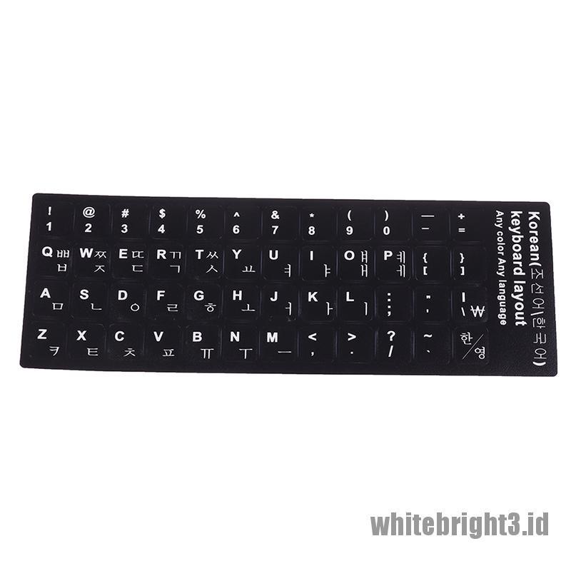 &lt; White3 &gt; 1Pc Stiker Pelindung Keyboard Motif Print Gaya Korea