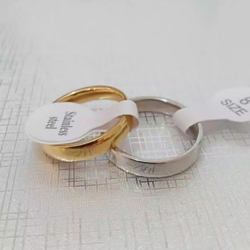 Cincin titanium gold & silver /cincin tunangan / cincin nikah