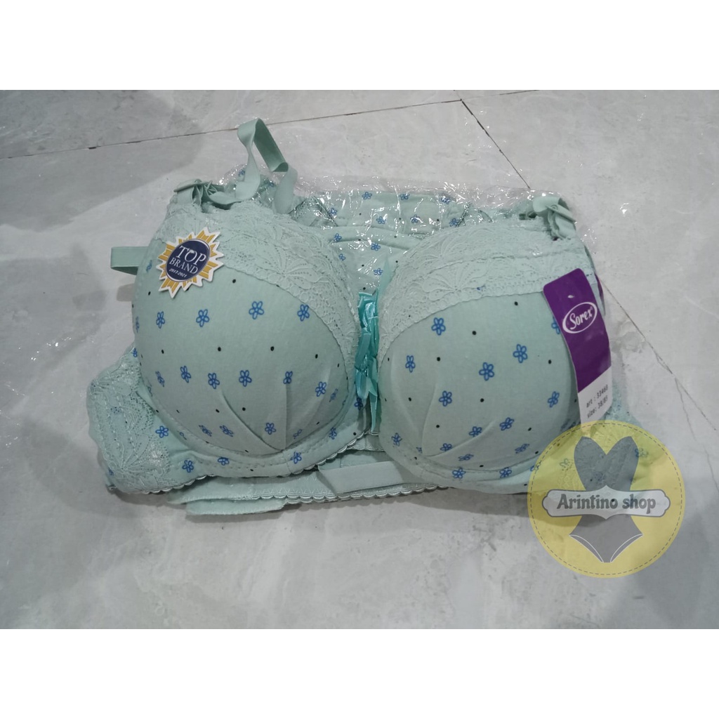 (Set Bra) Bh Bra Set Sorex 33468 (Cup Sedang) Motif | Busa Sedang Pakai Kawat |kcx