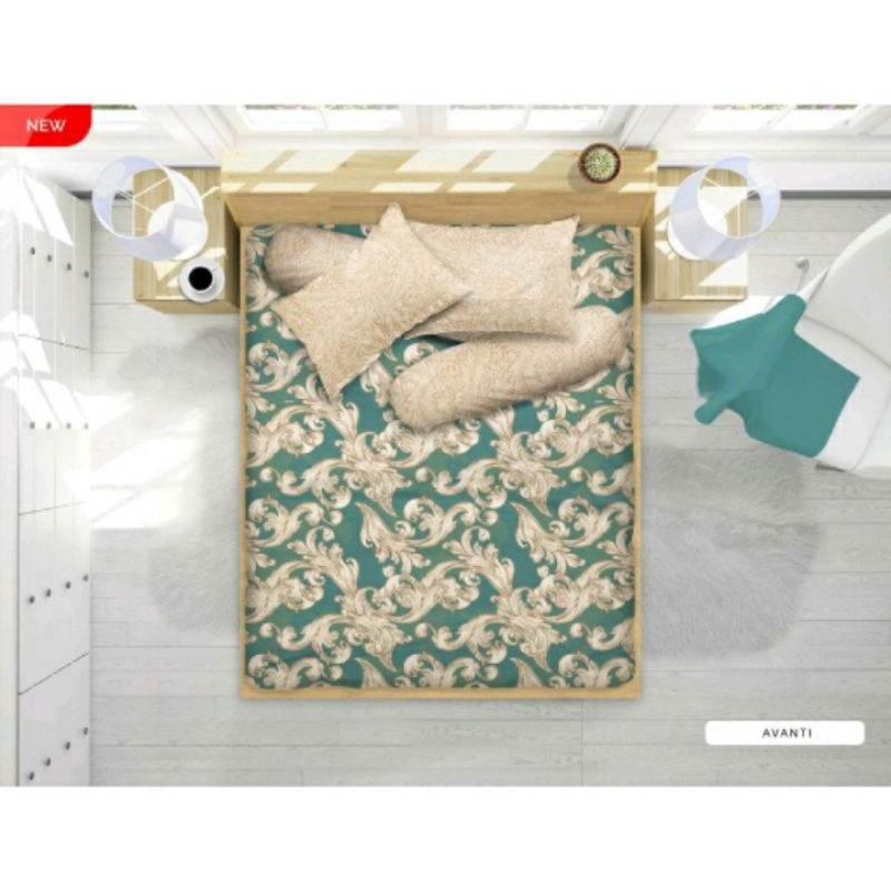 sprei my love sprei karet ukuran king 180 x200 x30 -motif avanti