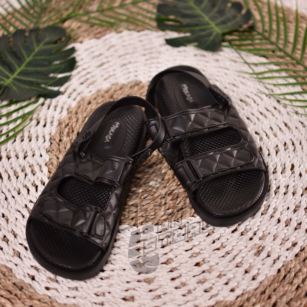 Sandal Slop jelly strap dua 2 super empuk import MOKAYA