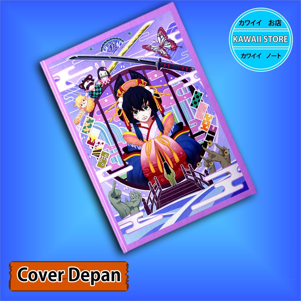 

Notebook / Pocket book Hard Cover Anime Kimetsu no Yaiba GEISHA INOSUKE uk A5 & A6 / Notes Book