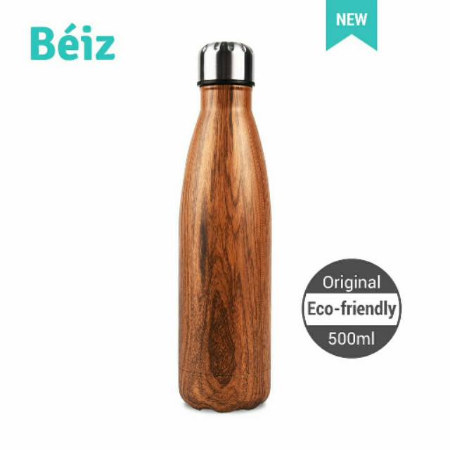 Wood Edition - Beiz Kayu Botol Minum Stainless Steel limited edition- 500ML