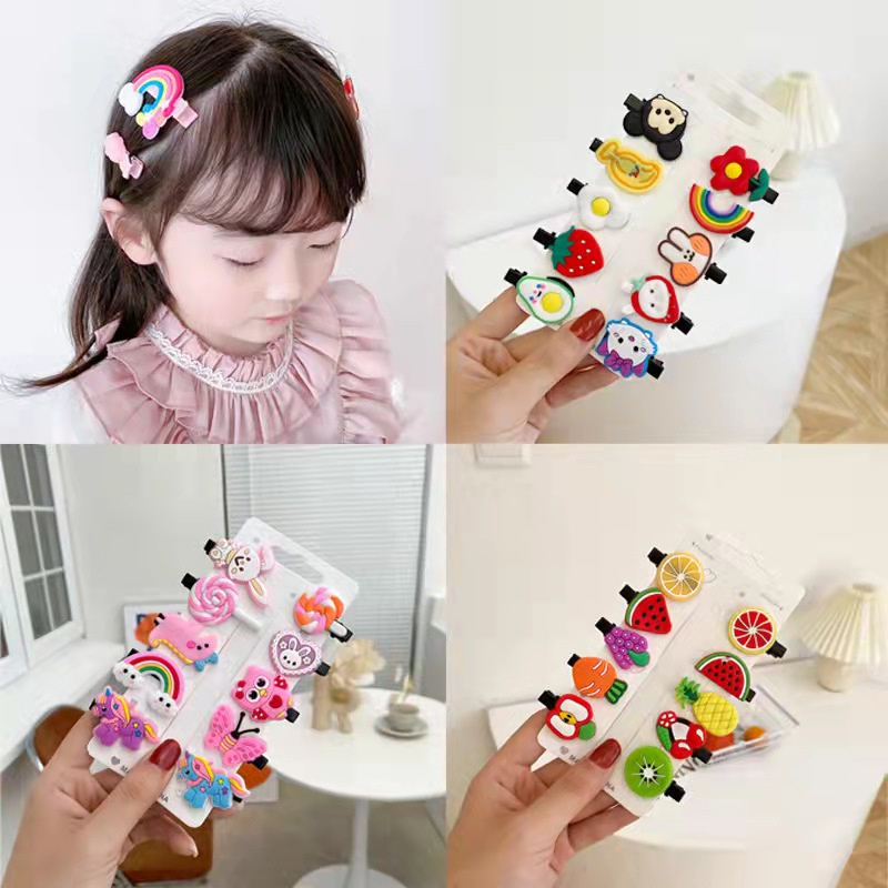 cod☜☞ready Jepit Rambut Anak Set 10Pcs Model Kartun Hairpin Rambut Cewek HairClips Perempuan lagilaku