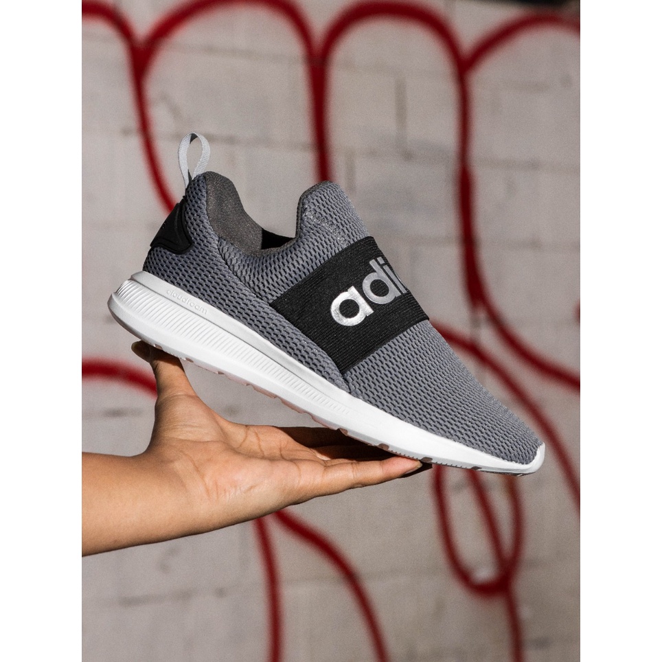 sepatu adidas slipon cln grey black