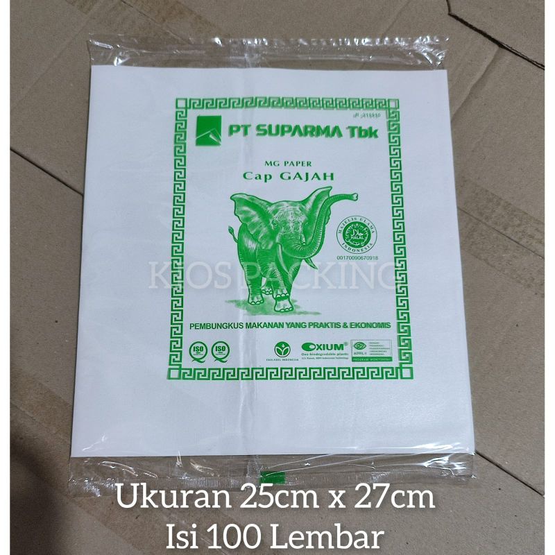 Kertas Nasi KFC 25x27 | Kertas Pembungkus Kebab 25 x 27