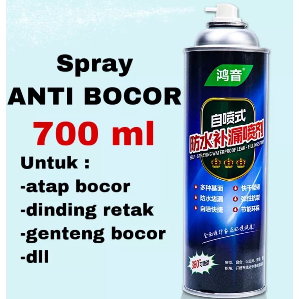 Spray Anti Bocor Waterproof Leak Proof Spray 700ML Ukuran Besar Pelapis Dinding Tembok-Atap-Plafon-Tahan Air Dan Tahan Bocor-Spray Anti Bocor Lem Ajaib Anti Bocor Atap Genteng Tembok Pipa Dll