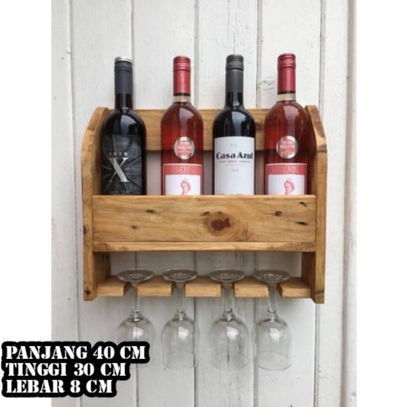 rak wine / rak bir / rak minuman / rak gelas dinding / rak serbaguna / rak bir