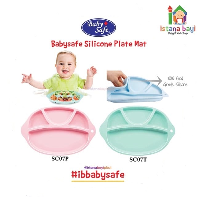 Baby Safe SC07 Silicone Plate Mat - Peralatan Mpasi Bayi