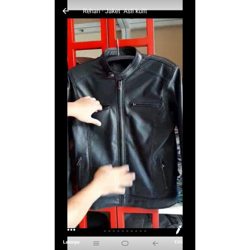 jaket sulam kulit asli