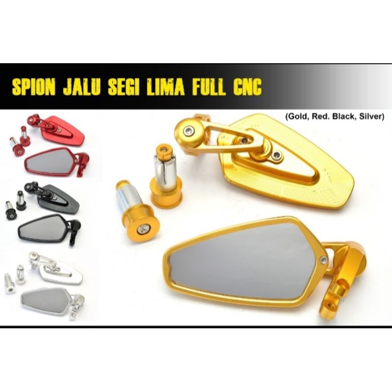 Spion Jalu segilima full cnc bar end rizoma replika universal original premium