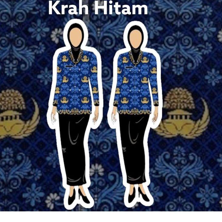 Terbaru.. BATIK KORPRI KERAH HITAM SESUAI SE TERBARU 2022 BAHAN CATTUN C 40's BY PT.SEKAR BENGAWAN