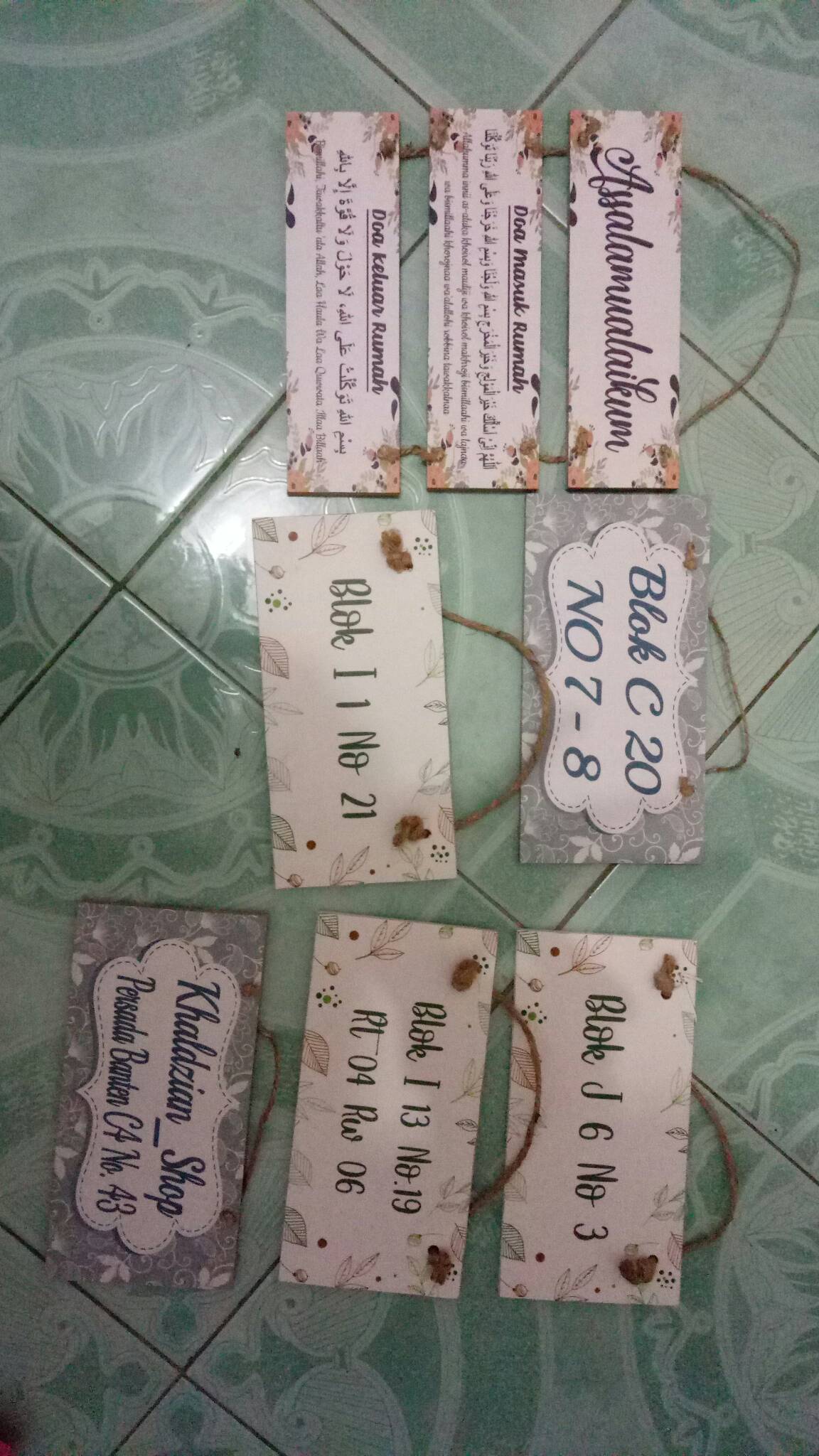 Walldecor Shabby Hiasan Dinding Kamar Rumah Pajangan Dinding Assalamualaikum - H01