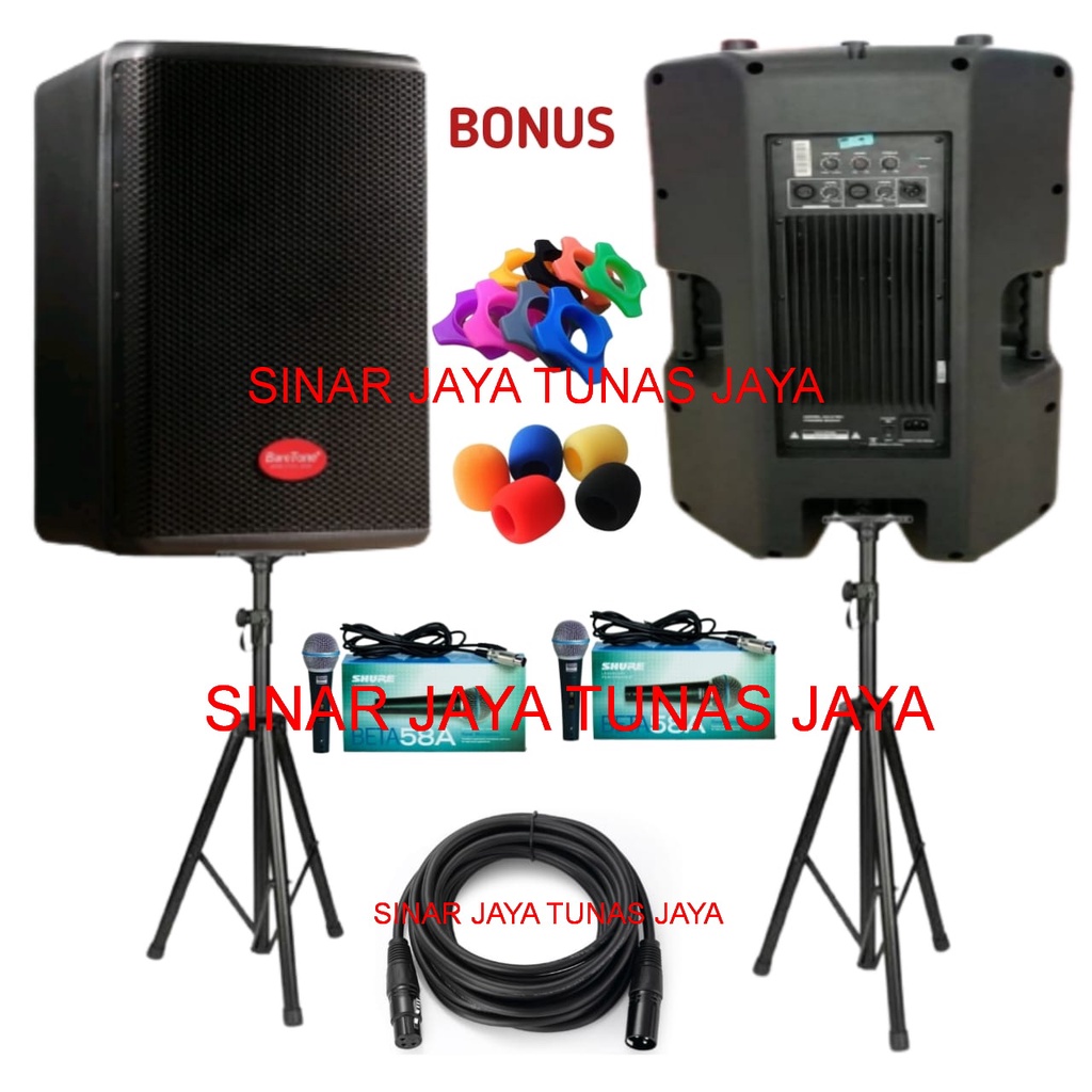speaker aktif baretone max12hd 500watt 12inch max 12 hd original garansi resmi free bonus PERPCS