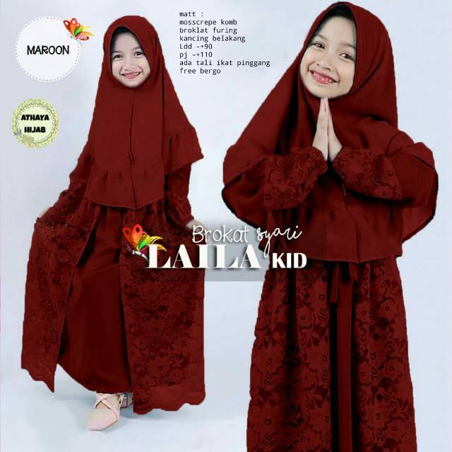 Brokat syar'i laila kids