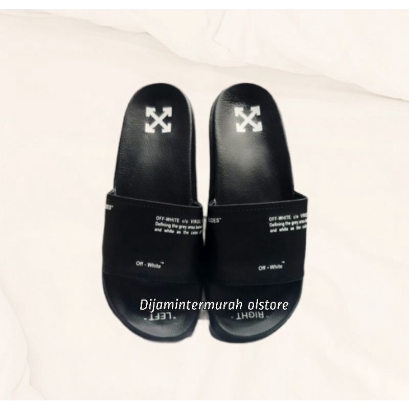 UNISEX 36-44 SANDAL SLIDE SANDAL SLOP SLIP FLIP FLOP GRADE ORI PRIA WANITA TERMURAH BERKUALITAS-Virgil Abloh