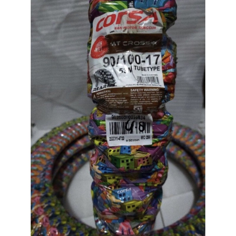 BAN LUAR CORSA MT CROSS TRAIL 90/100-17 RING 17 TUBETYPE  1PC