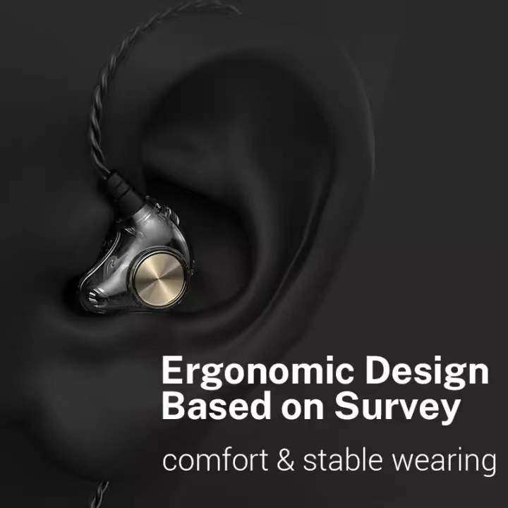 K1 Earphone In Ear HIFI Subwoofer Dengan Kabel + Mic + Jack 3.5mm Untuk Olahraga