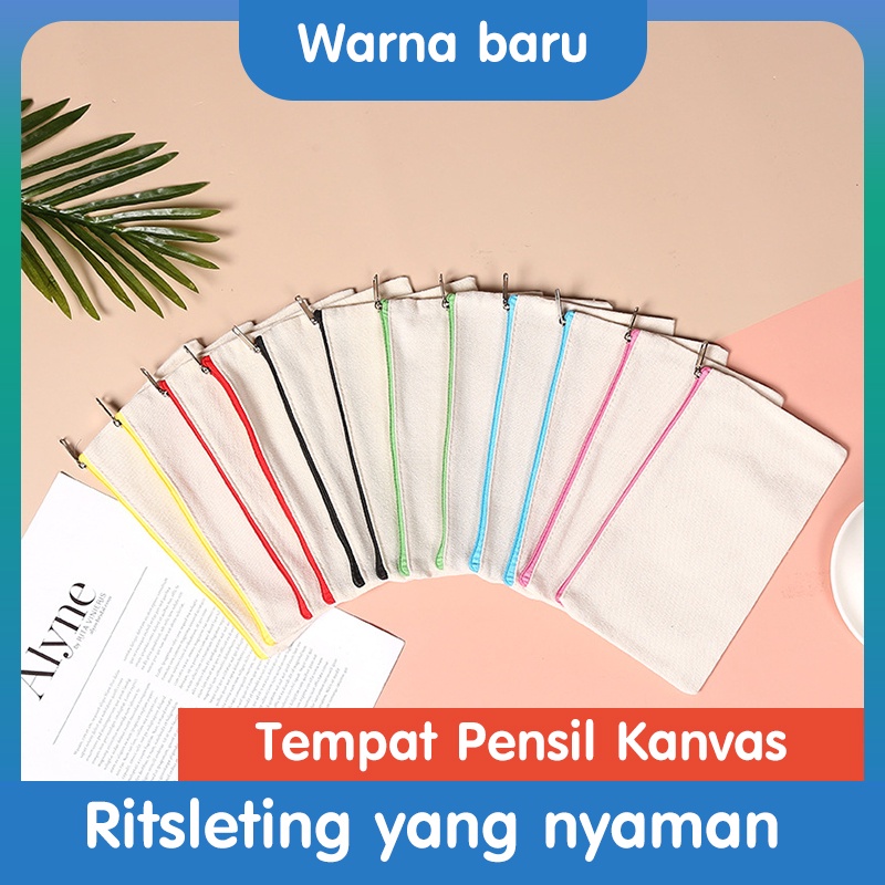 

Tas Penyimpanan Alat Tulis Kotak Pensil Lintas Batas Kanvas Kotak Pensil Kapas Tas Catatan Ujian Tempat Pensil Tas