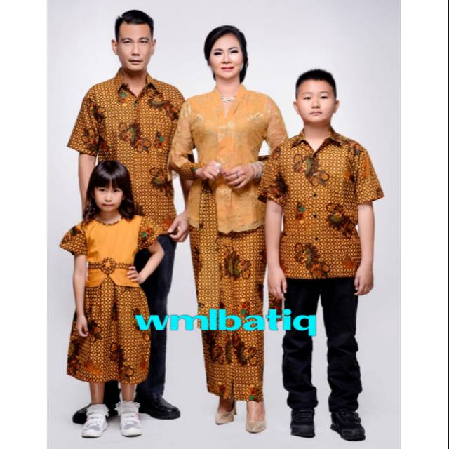 Couple Keluarga Sarimbit Batik Kebaya Rok N Blus Rosita Lendang