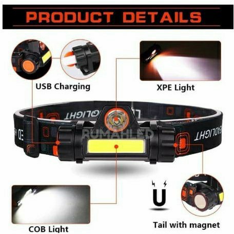 ALMI 1 - Senter Kepala Head lamp Power High HeadLight Led/senter led