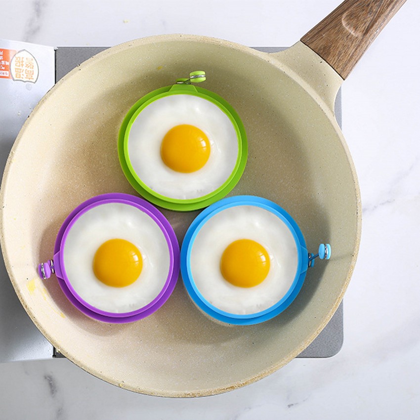 New Silicone Fried Egg Pancake Ring / Omelette Round Shaper Eggs Mould for Kitchen Baking Accessories