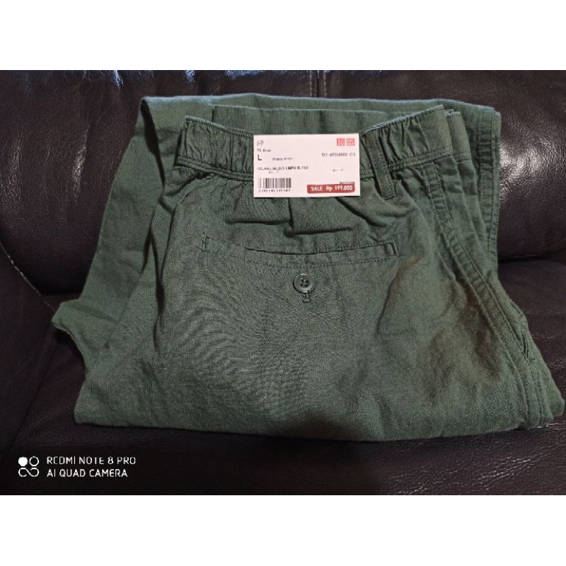 Celana Panjang Rileks Linen Blend Uniqlo