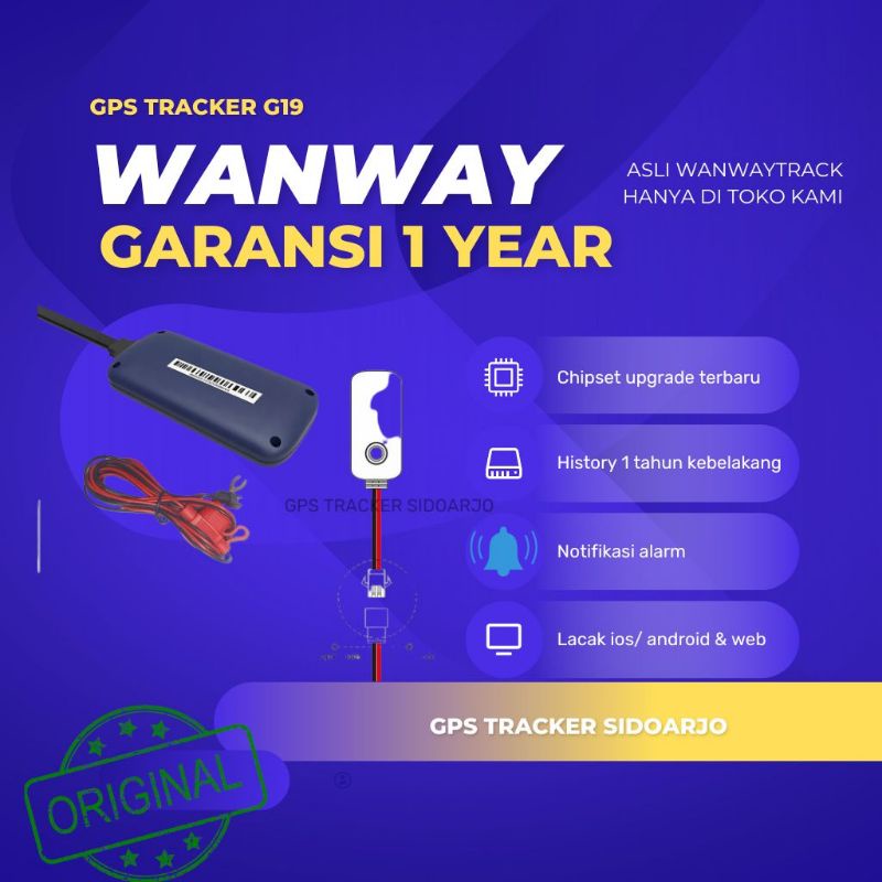 GPS TRACKER G19 WANWAYTRACK GARANSI 1 TAHUN free kartu