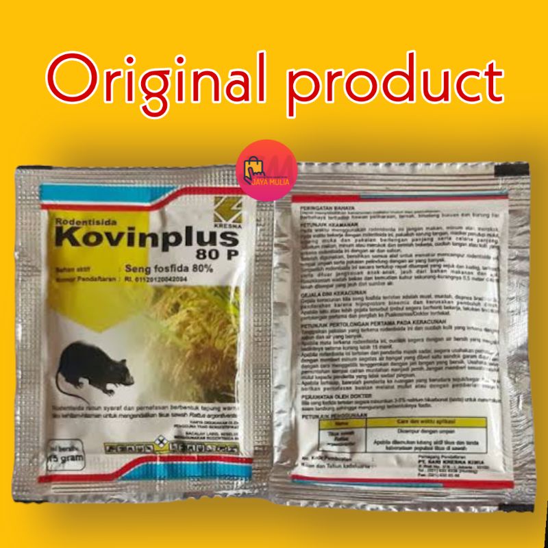 Obat pembasmi tikus KOVINPLUS original racun tikus ampuh berbentuk butiran hitam termurah