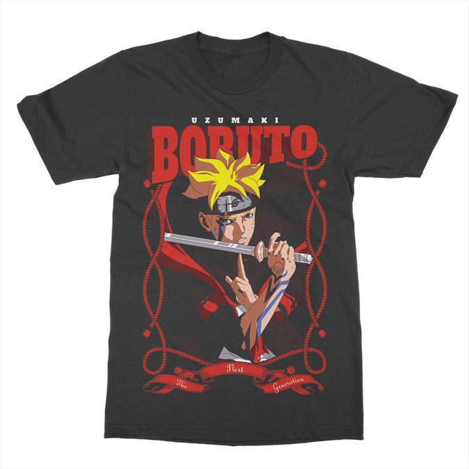 Kaos Anime Naruto Boruto Uzumaki Karma Mode - Anime Manga - Chicken Garment