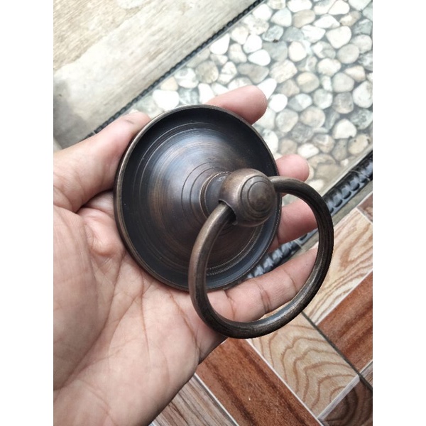 Tarikan pintu gebyok handle pintu rumah polos 8cm Kuningan antik